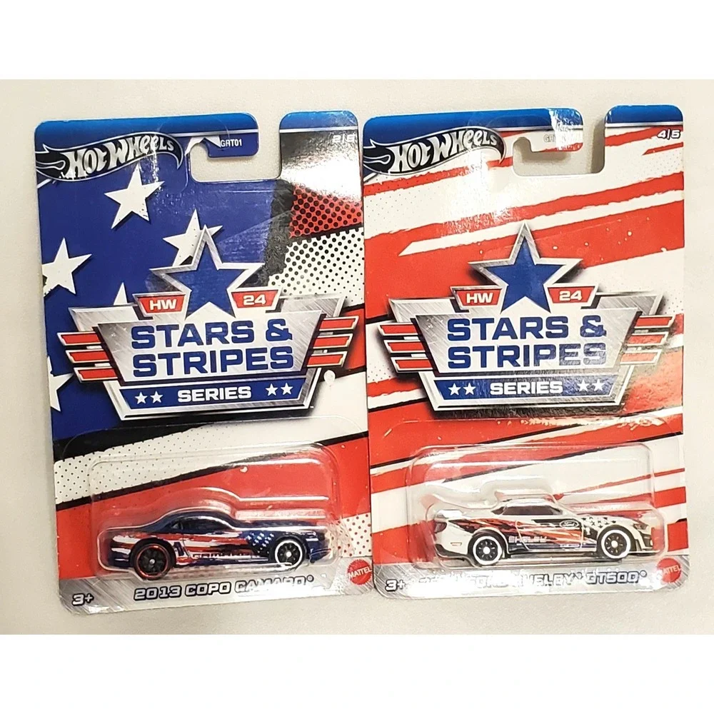Hot Wheels Stars & Stripes Series #2 2013 COPO Camaro #4 2020 Ford Shelby GRT01
